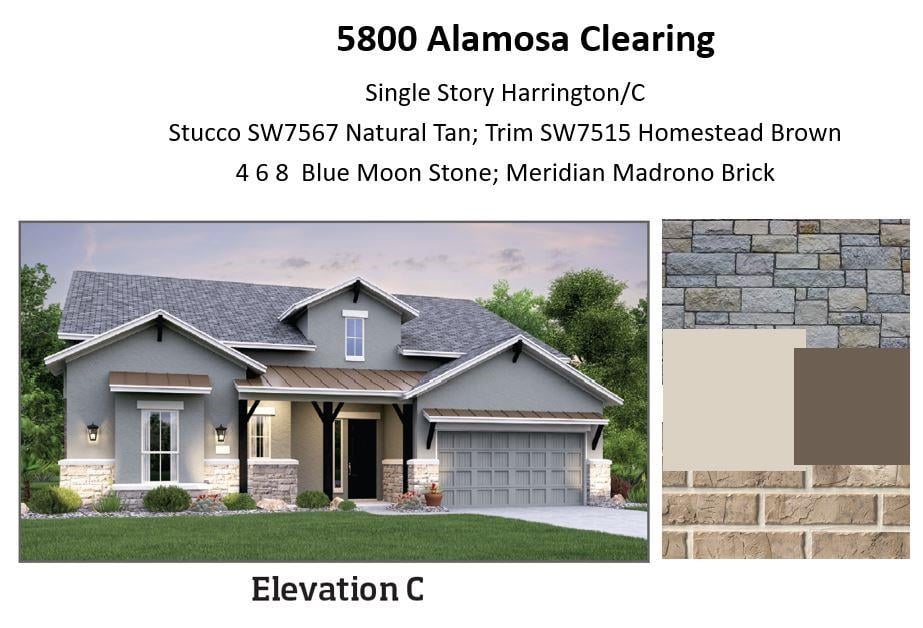 View 5800 Alamosa Clearing DR in Madrone Ridge at Sweetwater 5800 Alamosa Clearing DR - front exterior - Luxury home in Madrone Ridge at Sweetwater, Austin, TX