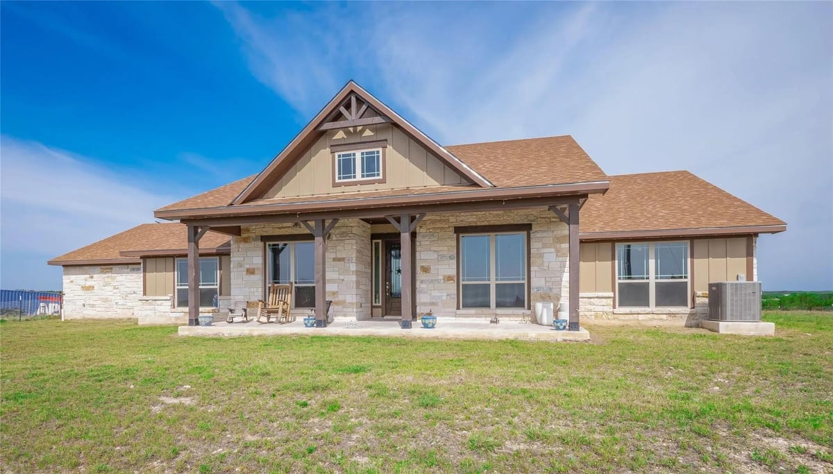 View 5840 County Road 202 in Hurst Place 5840 County Road 202 - front exterior - Luxury home in Hurst Place, Lampasas, TX