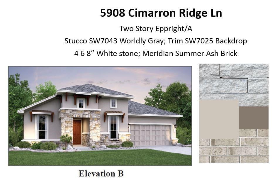 View 5908 Cimarron Ridge Ln in Madrone Ridge at Sweetwater 5908 Cimarron Ridge Ln - front exterior - Luxury home in Madrone Ridge at Sweetwater, Austin, TX