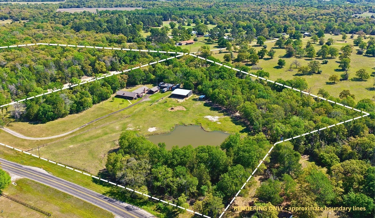 View 5916 Private Road 2003 (+16.9 acres) in None 5916 Private Road 2003 (+16.9 acres) - front exterior - Luxury home in None, Caldwell, TX