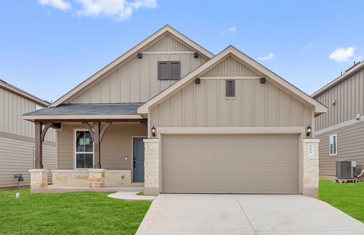 View 596 Rubber Tree WAY in Sunfield 596 Rubber Tree WAY - front exterior - Luxury home in Sunfield, Buda, TX
