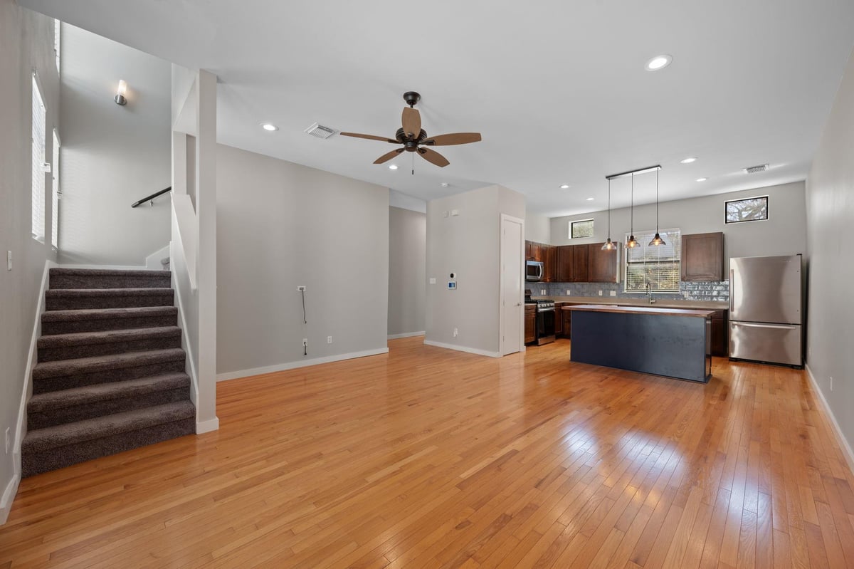 Living area at 6000 S Congress Ave Unit #302 - 2 bed 2 bath home