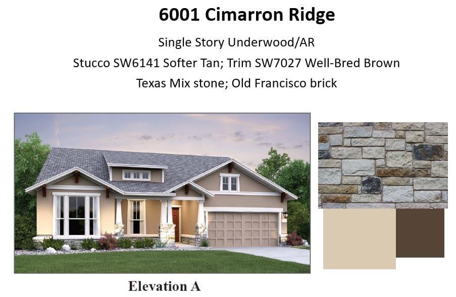 View 6001 Cimarron Ridge Ln in Madrone Ridge at Sweetwater 6001 Cimarron Ridge Ln - front exterior - Luxury home in Madrone Ridge at Sweetwater, Austin, TX