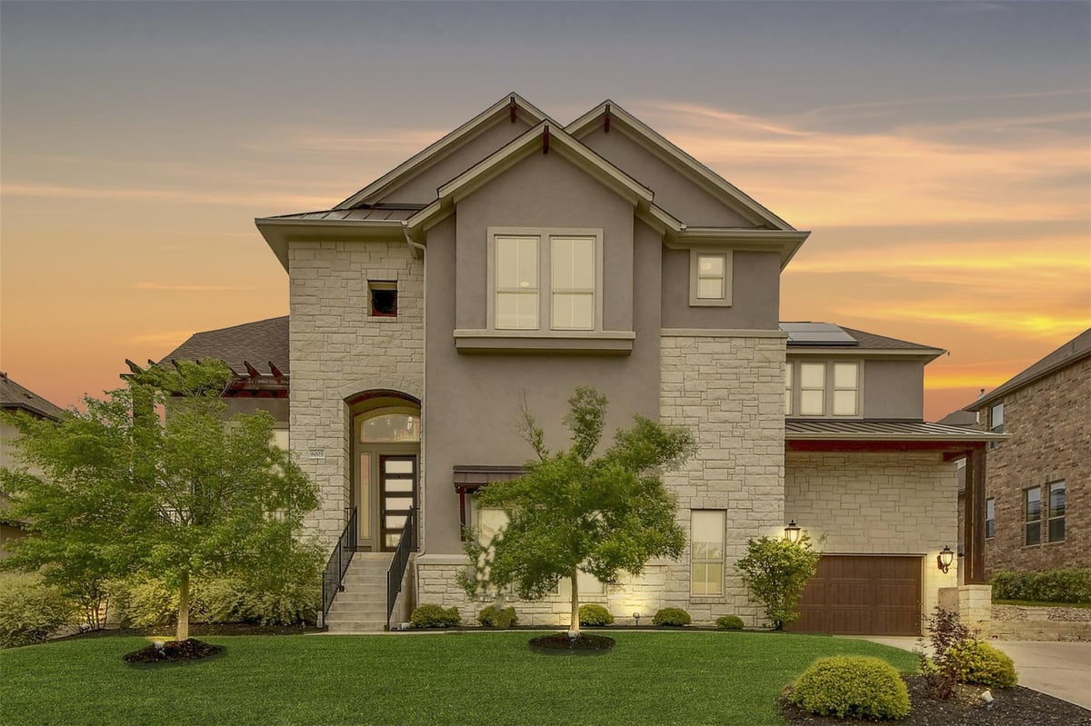 View 6005 Osceola Trl in Sweetwater Ranch Sec 2 Village 6005 Osceola Trl - front exterior - Luxury home in Sweetwater Ranch Sec 2 Village, Austin, TX