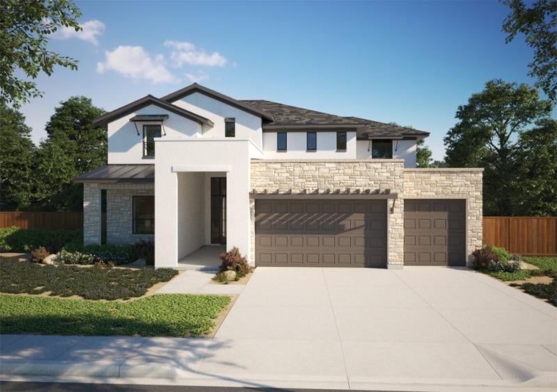 View 6009 Adhara PASS in Milky Way at River Place 6009 Adhara PASS - front exterior - Luxury home in Milky Way at River Place, Austin, TX