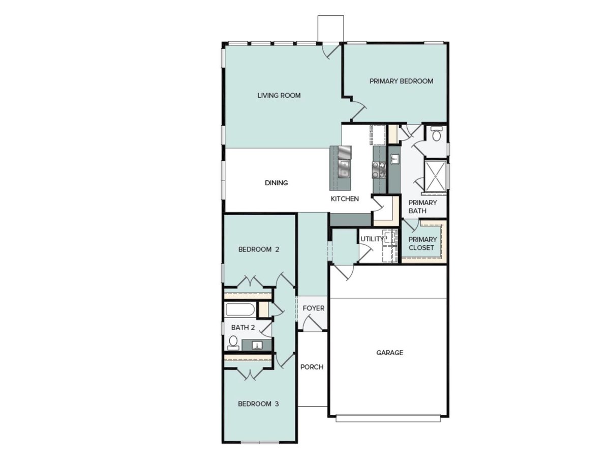 Living area at 601 C-Bar Ranch Trl Unit #16 - 3 bed 2 bath home