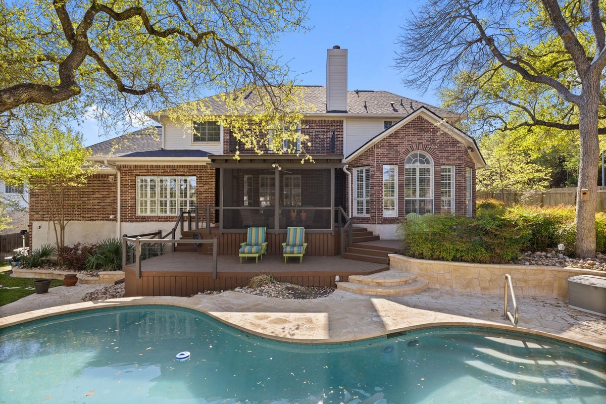 View 6026 Tributary Ridge Dr in Sierra Arbor Estates 6026 Tributary Ridge Dr - front exterior - Luxury home in Sierra Arbor Estates, Austin, TX