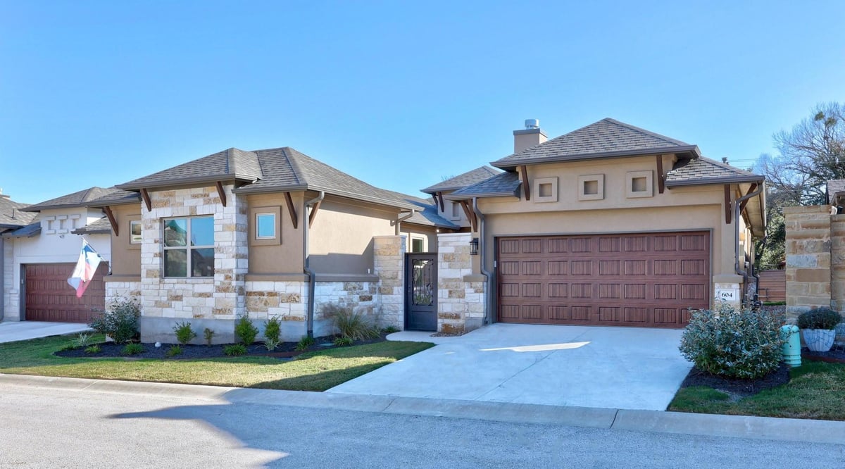 View 604 Bottlebrush Dr in Gardens at Verde Vista 604 Bottlebrush Dr - front exterior - Luxury home in Gardens at Verde Vista, Georgetown, TX