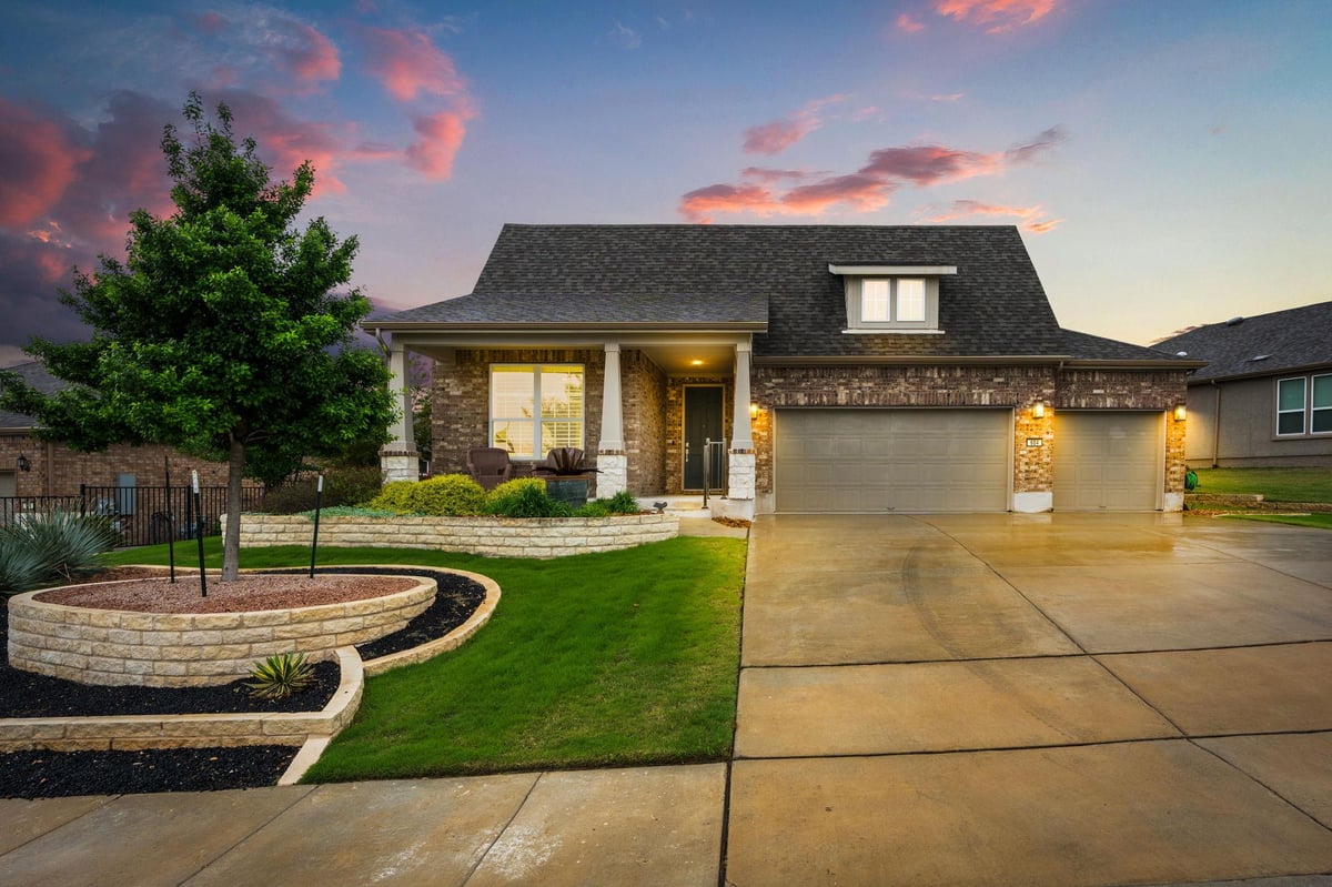 View 604 Wooden Rail Ln in Sun City Nbrhd 67 604 Wooden Rail Ln - front exterior - Luxury home in Sun City Nbrhd 67, Georgetown, TX