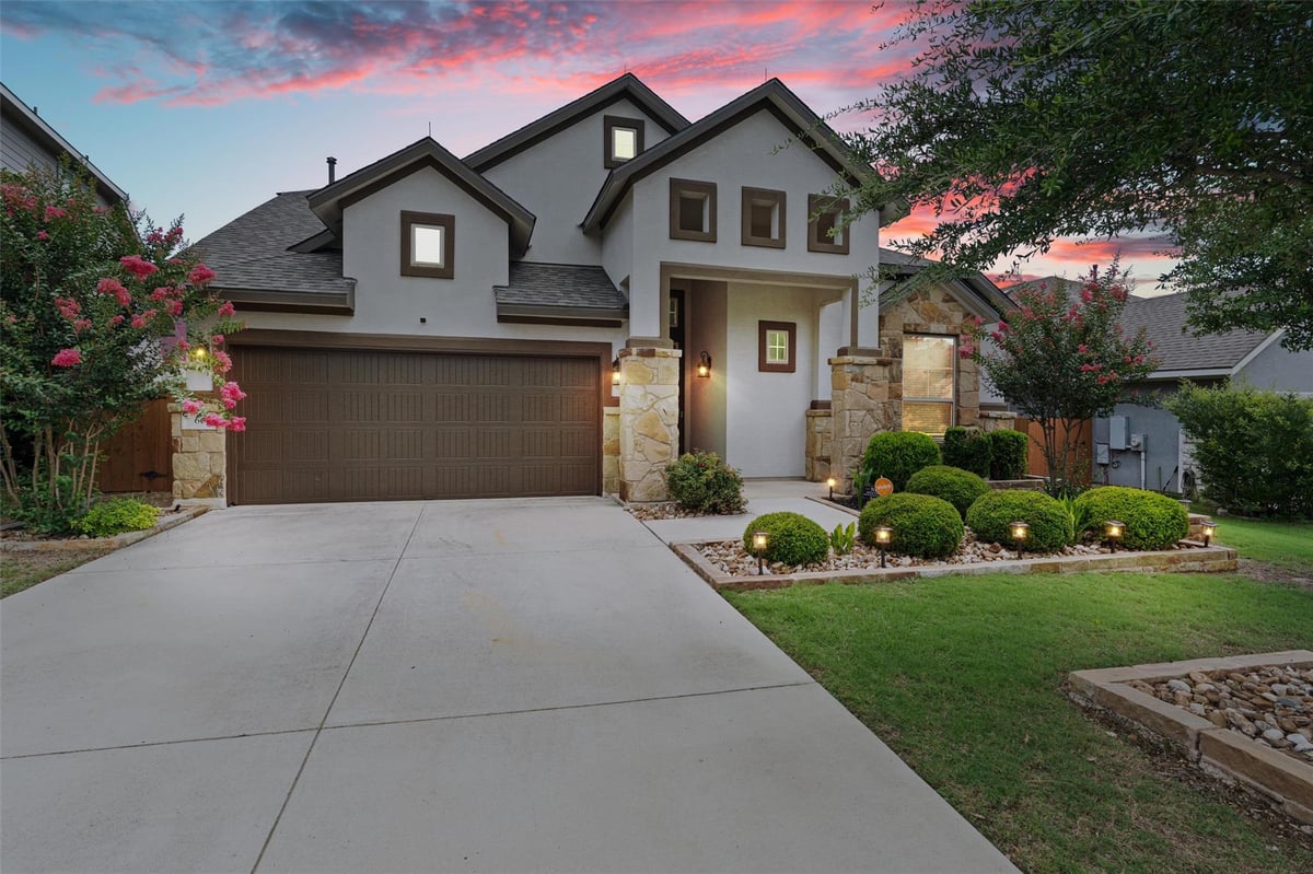 608 Muster BND - front exterior - Luxury home in Saddlecreek Ph 1d, Georgetown, TX