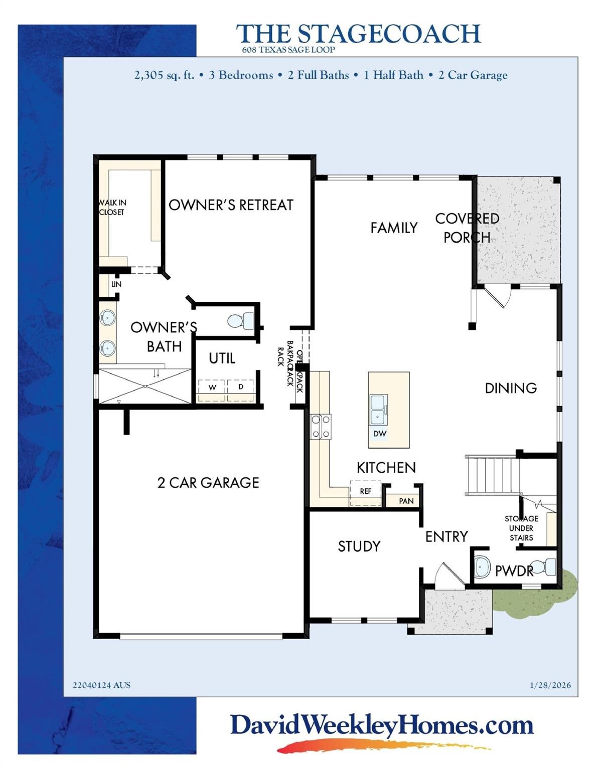 Living area at 608 Texas Sage Loop - 3 bed 2 bath home
