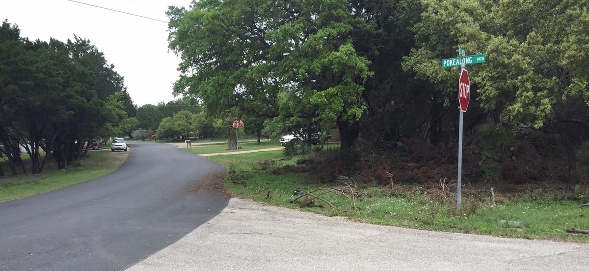 View 6100 Pokealong Path in Lago Vista Sec 02 6100 Pokealong Path - front exterior - Luxury lot in Lago Vista Sec 02, Lago Vista, TX