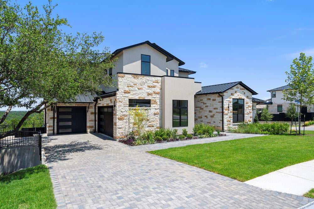 6101 Adhara Pass - front exterior - Luxury home in River Place, Milky Way at River Place, Austin, TX