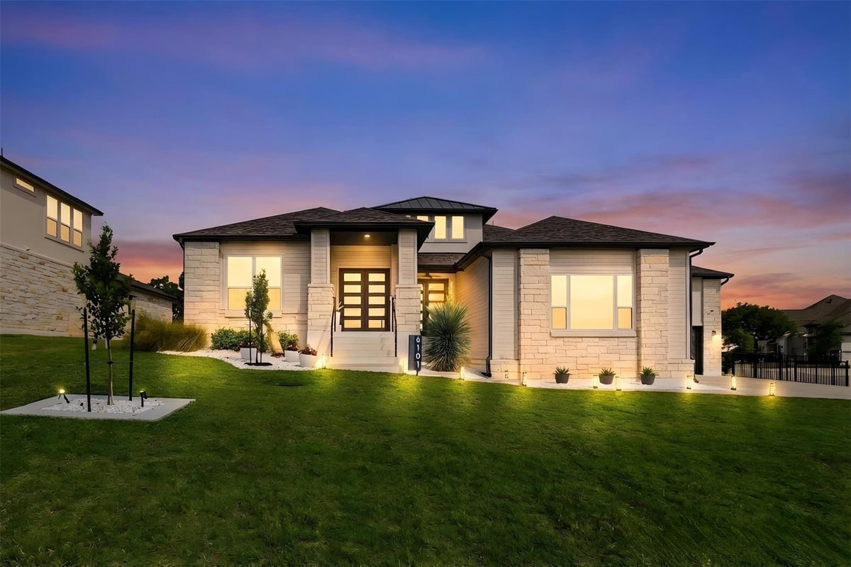 View 6101 Diversion Cir in The Hollows Canyons Sec 2 6101 Diversion Cir - front exterior - Luxury home in The Hollows Canyons Sec 2, Lago Vista, TX