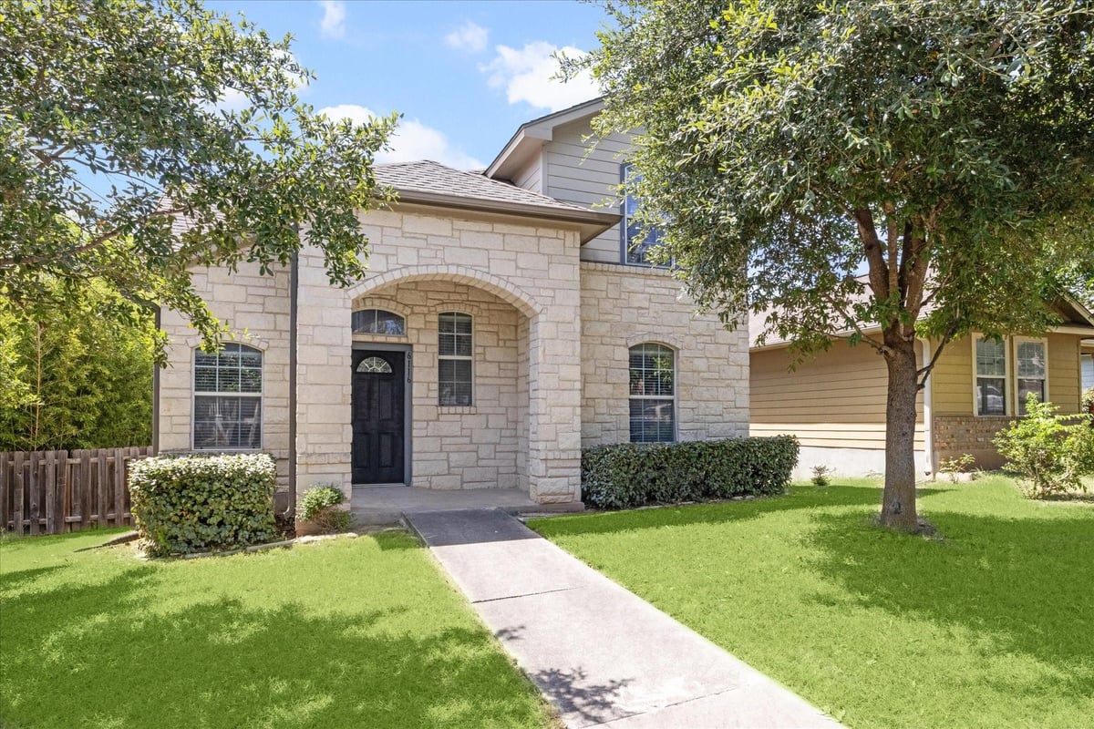 View 6116 Perlita DR in Meadows At Trinity Crossing 6116 Perlita DR - front exterior - Luxury home in Meadows At Trinity Crossing, Austin, TX