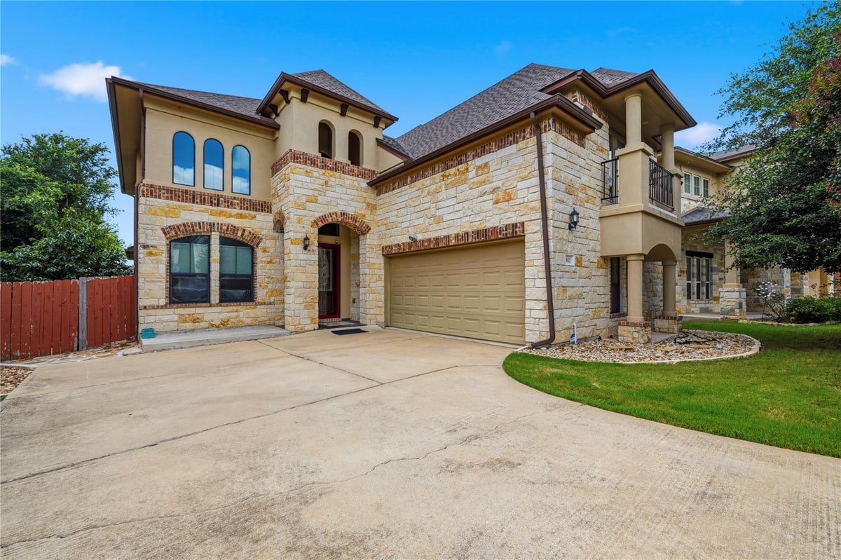 View 612 Cascada LN in Sendero Spgs Sec 7 612 Cascada LN - front exterior - Luxury home in Sendero Spgs Sec 7, Round Rock, TX