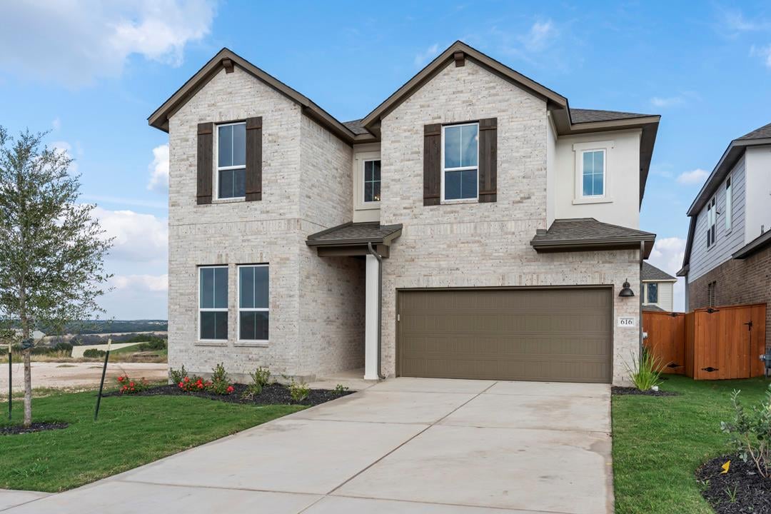 View 616 Leeland Drive in Lariat 616 Leeland Drive - front exterior - Luxury home in Lariat, Liberty Hill, TX