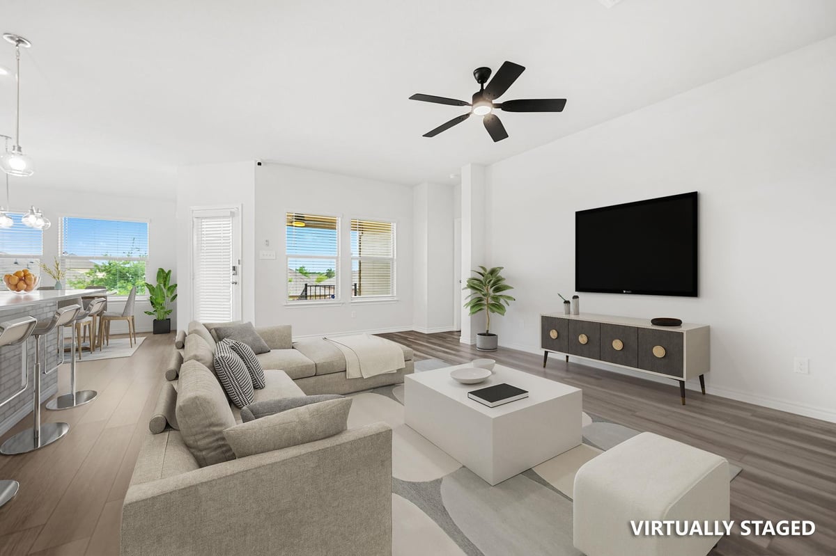 Living area at 6166 Lavaca Dr - 4 bed 2 bath home