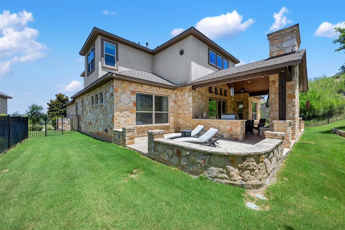 View 617 Anfield Cir in Rough Hollow 617 Anfield Cir - front exterior - Luxury home in Rough Hollow, Austin, TX