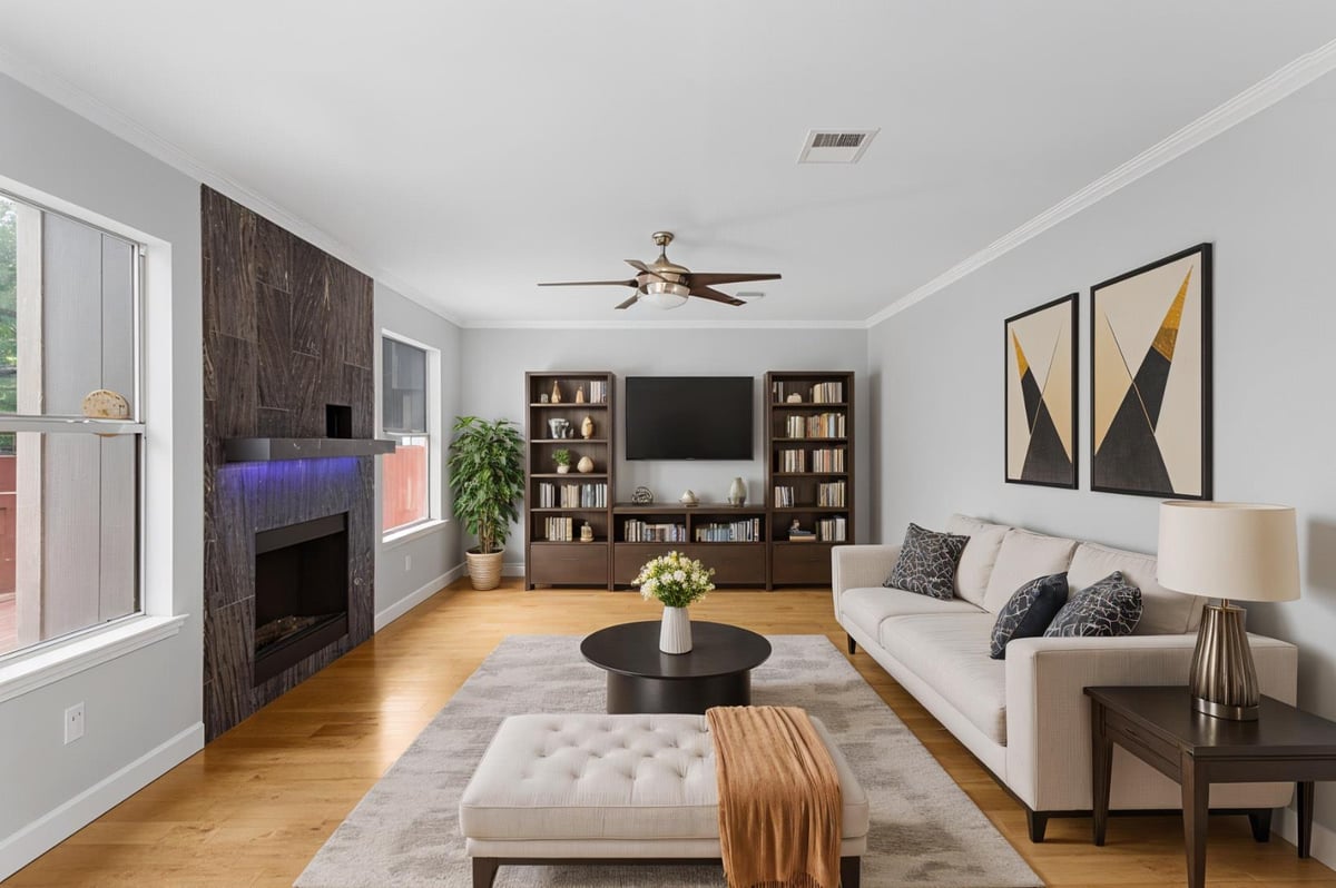 Living area at 6200 La Naranja Ln - 3 bed 2 bath home