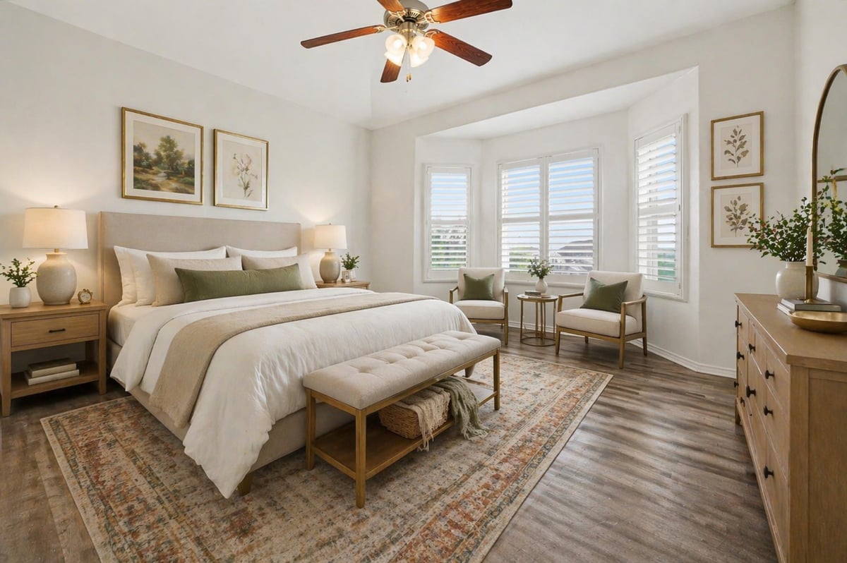 Primary bedroom at 6227 Aviara Dr Unit #E3 - 4 bed 2 bath home