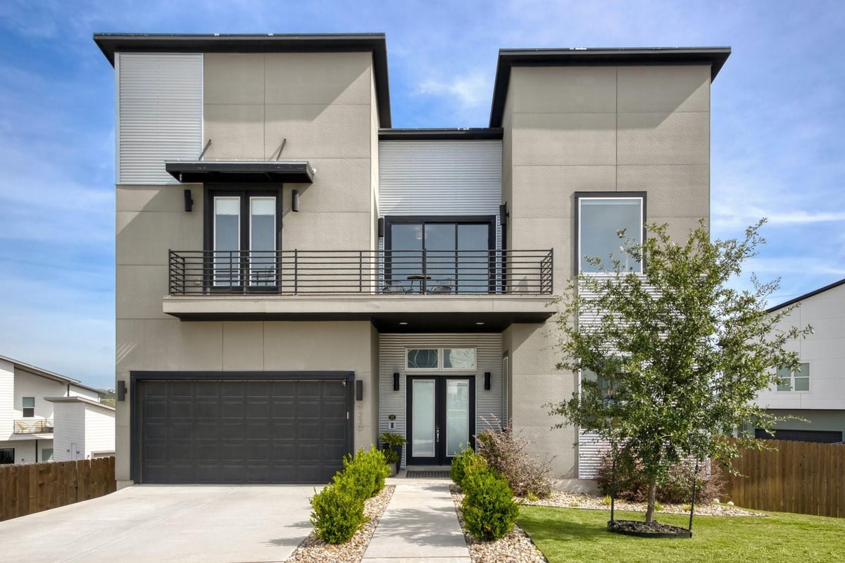 View 6229 Florencia Ln in Meadows At Trinity Crossing Ph 6229 Florencia Ln - front exterior - Luxury home in Meadows At Trinity Crossing Ph, Austin, TX