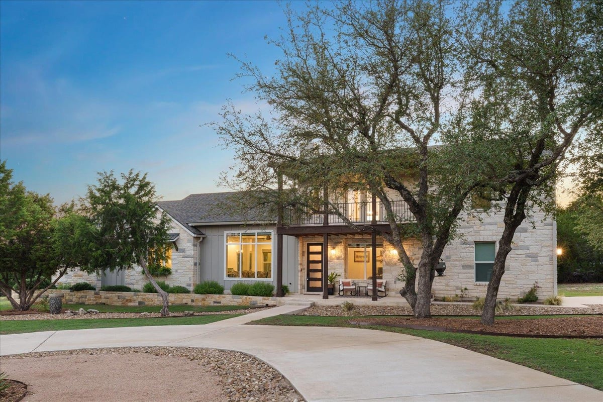View 625B Las Colinas Dr in Wimberley Hills Sec 2 625B Las Colinas Dr - front exterior - Luxury home in Wimberley Hills Sec 2, Wimberley, TX