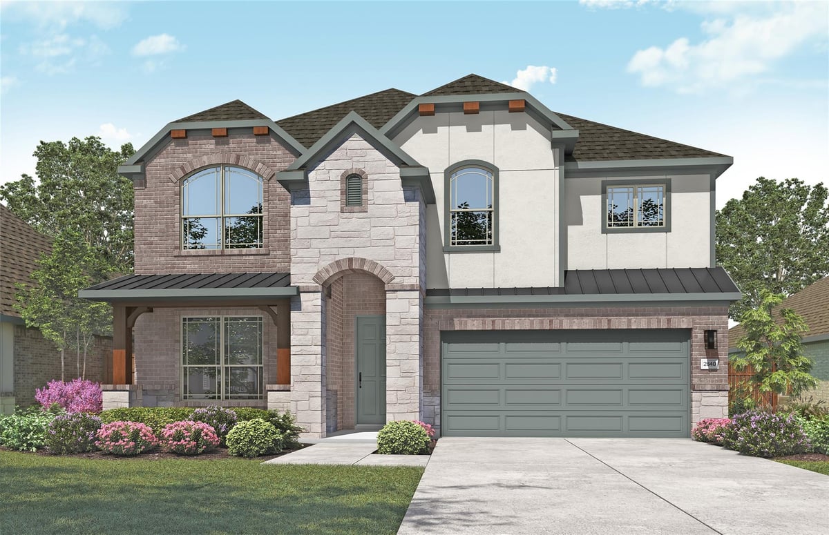 628 Hickory Bend TRL - front exterior - Luxury home in Oaks at San Gabriel, Georgetown, TX