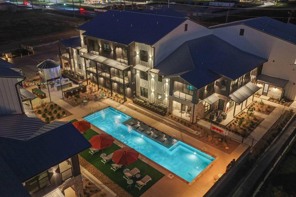 View 630 Central Pkwy Unit #1205/1206 in The Village at Creekside 630 Central Pkwy Unit #1205/1206 - front exterior - Luxury home in The Village at Creekside, New Braunfels, TX