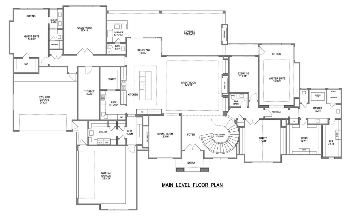 Living area at 6300 Caudill Ln - 5 bed 5 bath home