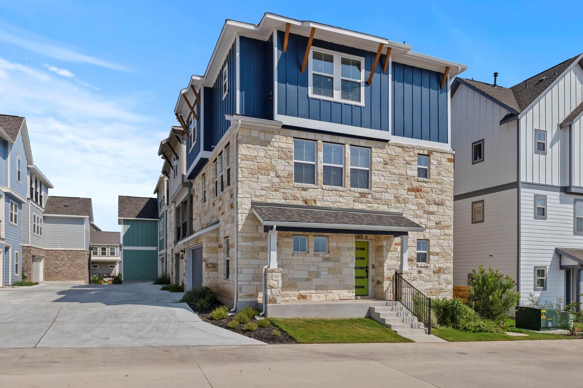View 6301 Stockman Dr Unit #6 in Goodnight Ranch Ph 2 East Sec 6301 Stockman Dr Unit #6 - front exterior - Luxury home in Goodnight Ranch Ph 2 East Sec, Austin, TX