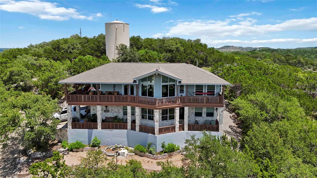 View 633 Flaman Rd in Clearwater Estates 1 633 Flaman Rd - front exterior - Luxury home in Clearwater Estates 1, Canyon Lake, TX