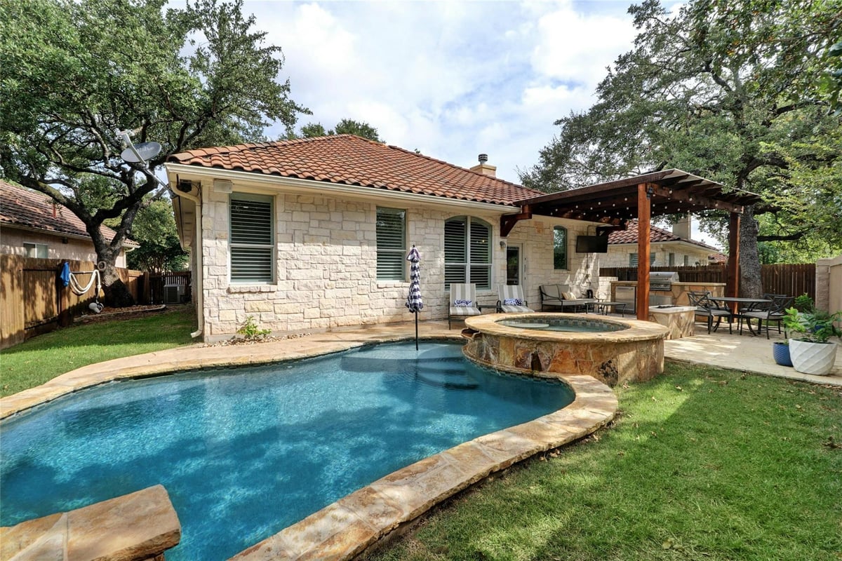 View 6526 Tasajillo Trl in Park West At Circle C Ph 02 6526 Tasajillo Trl - front exterior - Luxury home in Park West At Circle C Ph 02, Austin, TX