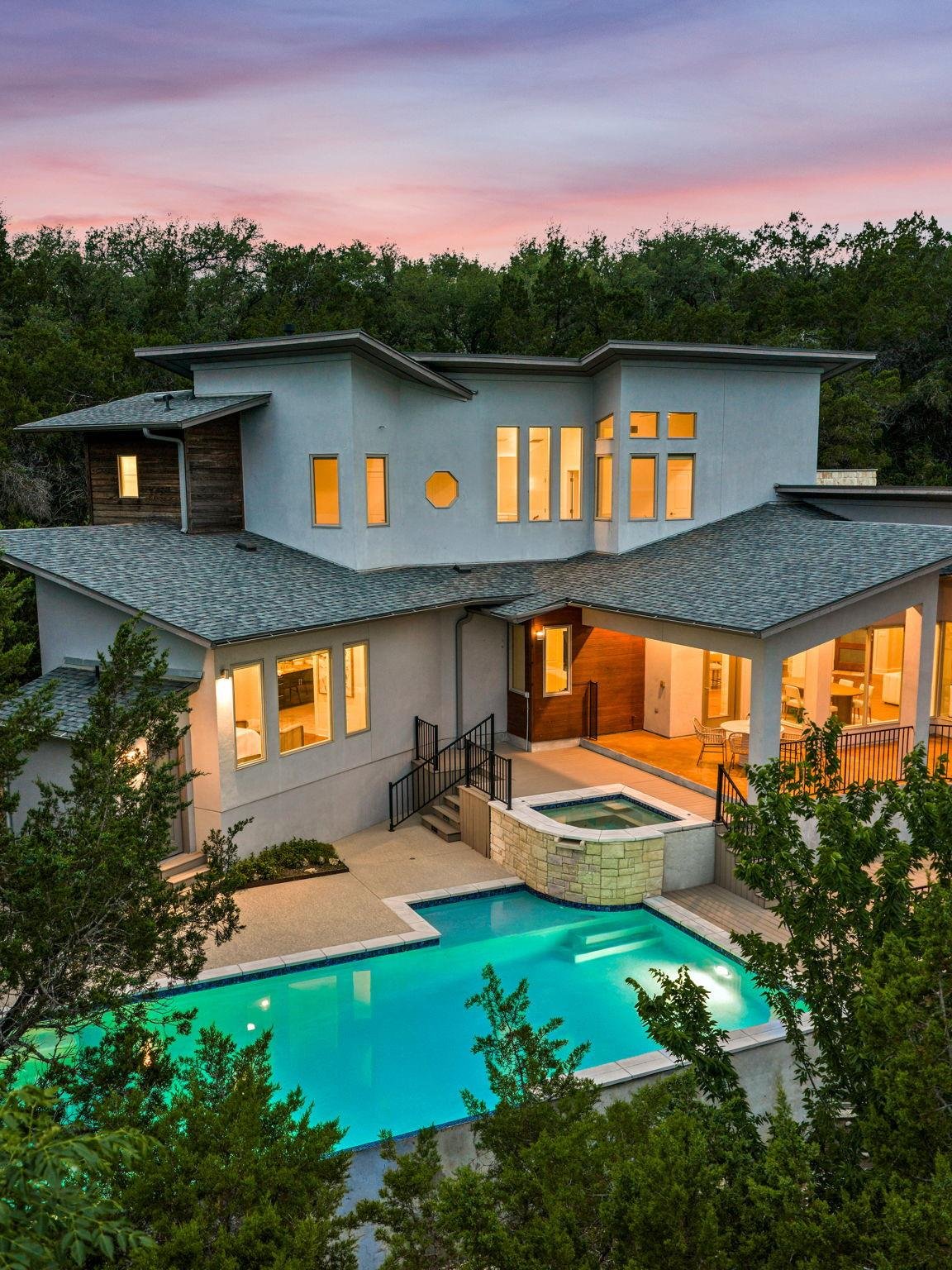View 6605 Peralto CV in Long Canyon Ph 01-B 6605 Peralto CV - front exterior - Luxury home in Long Canyon Ph 01-B, Austin, TX