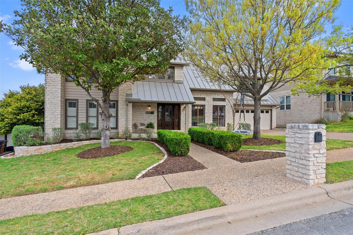 View 6651 Whitemarsh Valley Walk in Hills Lost Creek Sec 04 Ph A 6651 Whitemarsh Valley Walk - front exterior - Luxury home in Hills Lost Creek Sec 04 Ph A, Austin, TX