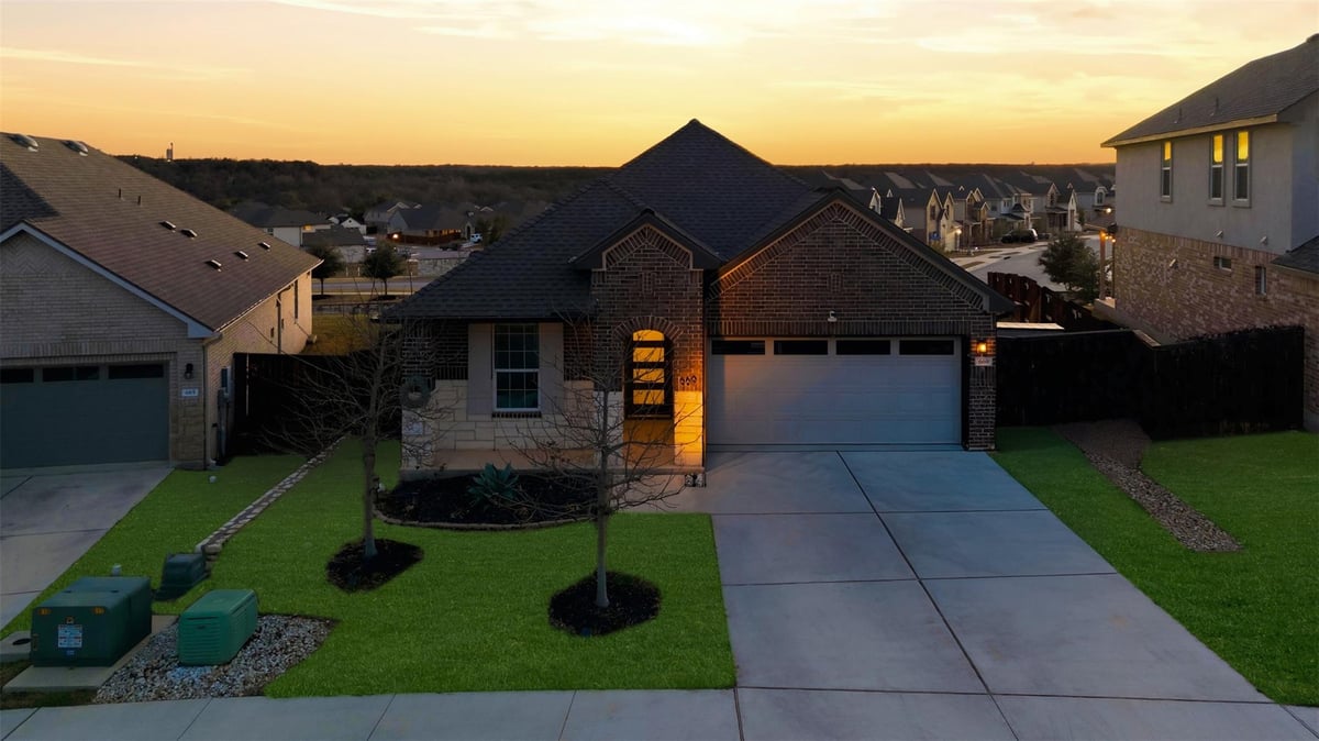 View 669 Peace Pipe Way in Riverview 669 Peace Pipe Way - front exterior - Luxury home in Riverview, Georgetown, TX