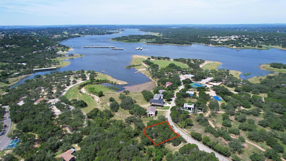 View 6719 Bar K Ranch RD in Bar-K Ranches 02 6719 Bar K Ranch RD - front exterior - Luxury lot in Bar-K Ranches 02, Lago Vista, TX