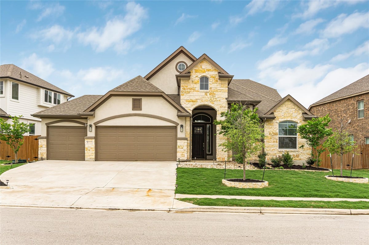 View 6721 Empresa DR in Sweetwater Ranch Sec 1 Village L P 6721 Empresa DR - front exterior - Luxury home in Sweetwater Ranch Sec 1 Village L P, Austin, TX