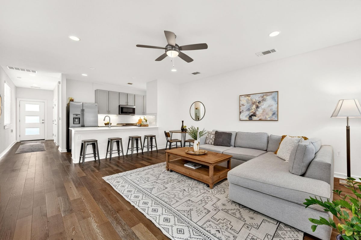Living area at 6800 Menchaca Rd Unit #13 - 2 bed 2 bath home