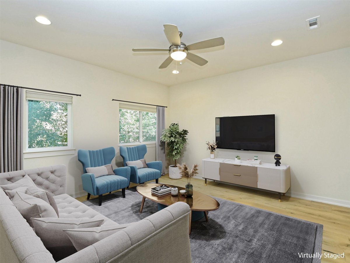 Living area at 6800 Menchaca Rd Unit #45 - 3 bed 2 bath home