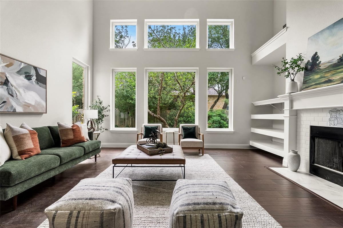 Living area at 6805 Blissfield Dr - 4 bed 3 bath home