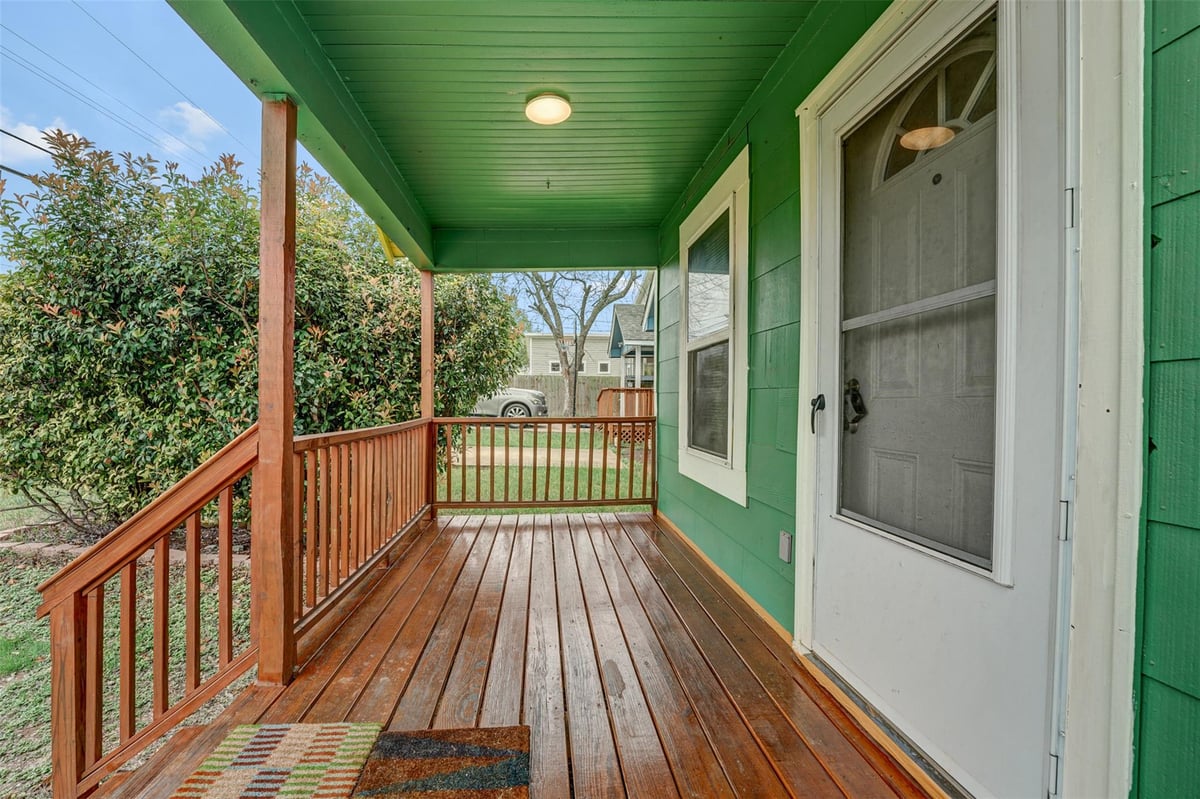 Primary bedroom at 6906 CARVER Ave Unit #A - 2 bed 1 bath home