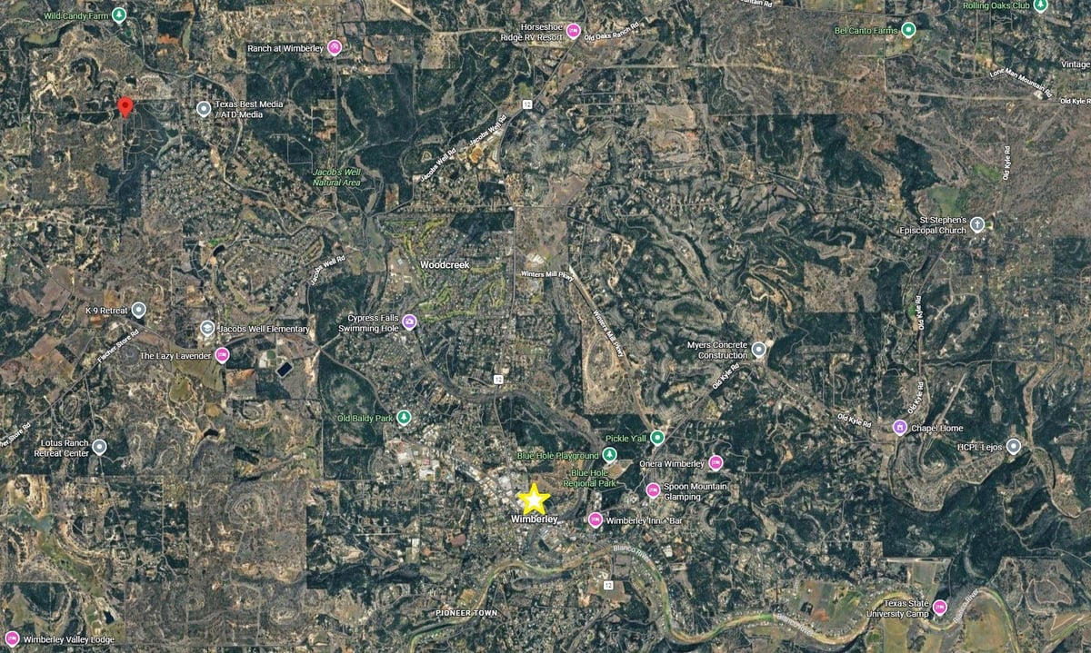 Primary bedroom at 70 Cheyenne Trl - Woodcreek Sec 13, Wimberley, TX