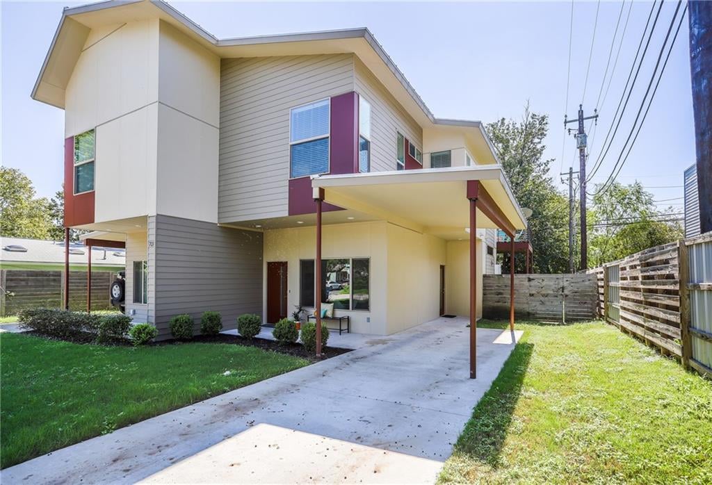 View 701 Zennia St Unit #B in Murray Place 701 Zennia St Unit #B - front exterior - Luxury home in Murray Place, Austin, TX