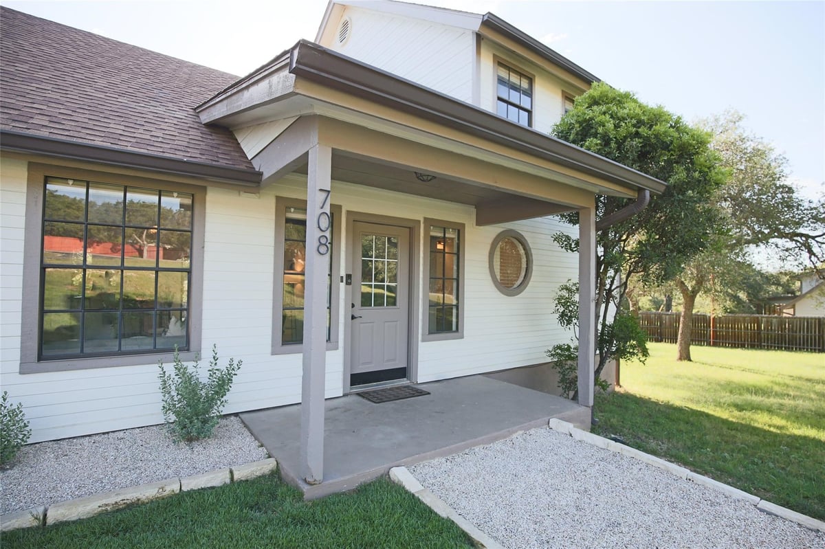 View 708 Cowal DR in Briarcliff Inc Sec 16 708 Cowal DR - front exterior - Luxury home in Briarcliff Inc Sec 16, Spicewood, TX