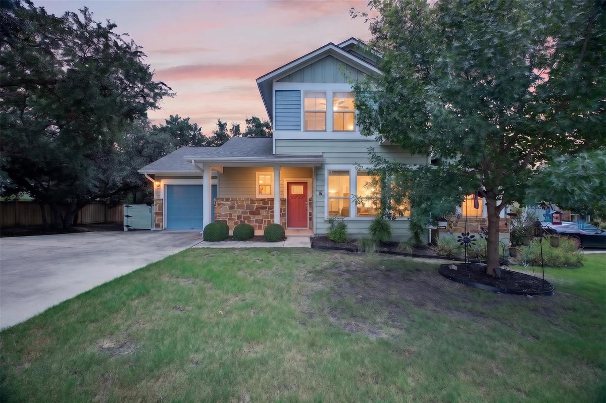 View 710 Arrow Point DR Unit #18 in Cottages/Abrantes 710 Arrow Point DR Unit #18 - front exterior - Luxury home in Cottages/Abrantes, Cedar Park, TX