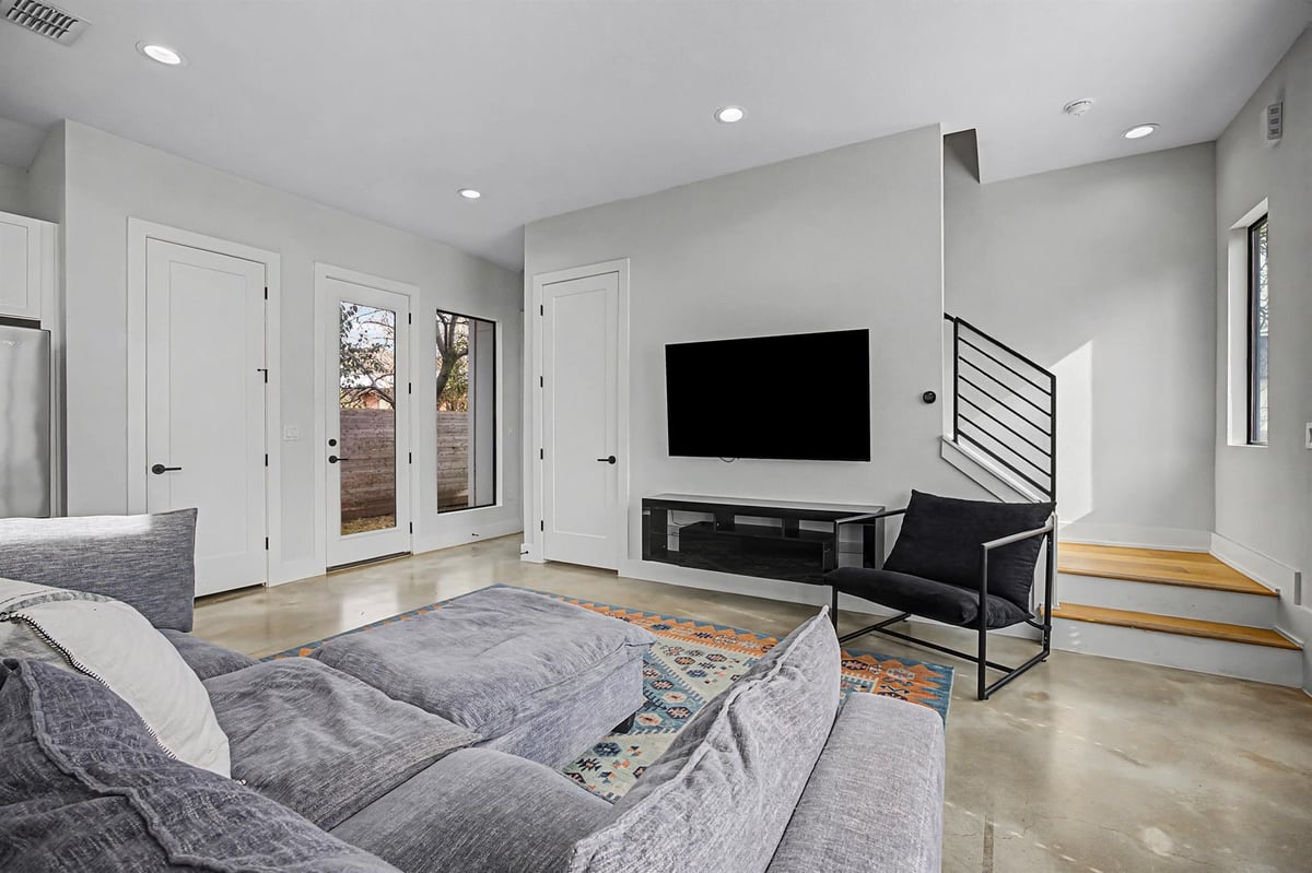 Primary bedroom at 7102 Providence Ave Unit #2 - 2 bed 2 bath home