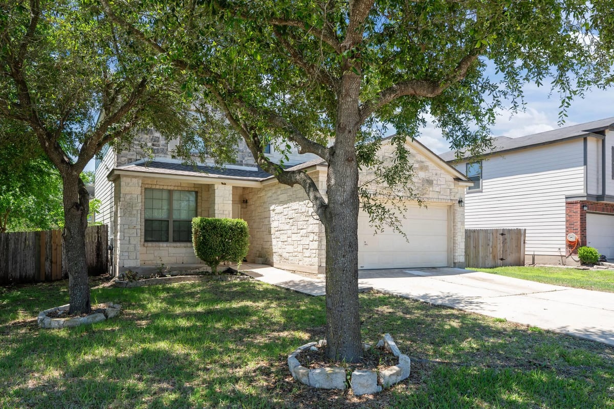 View 711 Abundance Ln in Waterleaf 711 Abundance Ln - front exterior - Luxury home in Waterleaf, Kyle, TX