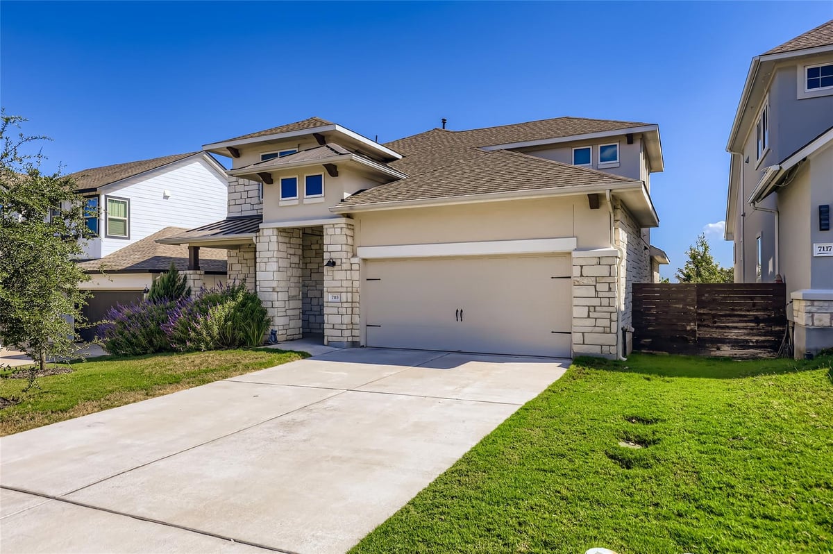 View 7113 Jument DR in Provence Community 7113 Jument DR - front exterior - Luxury home in Provence Community, Austin, TX