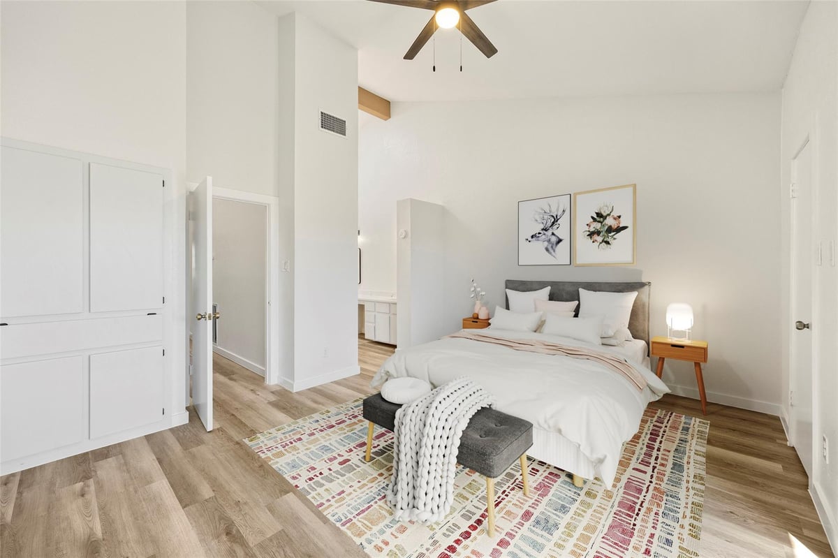 Primary bedroom at 7122 Wood Hollow Dr Unit #29 - 2 bed 1 bath home